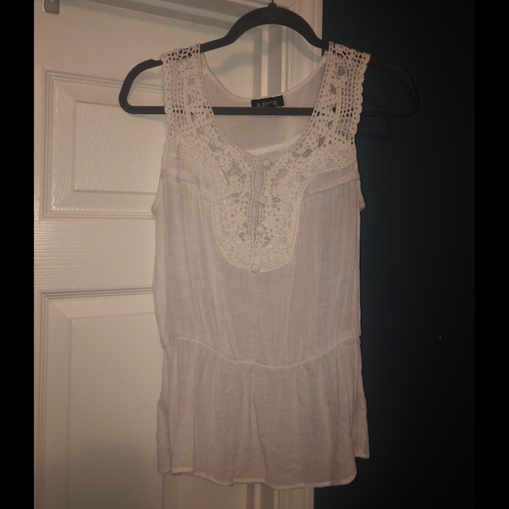White crotchet top